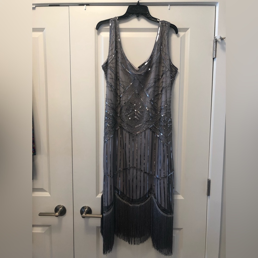 Gatsby Silver Dress 16/18